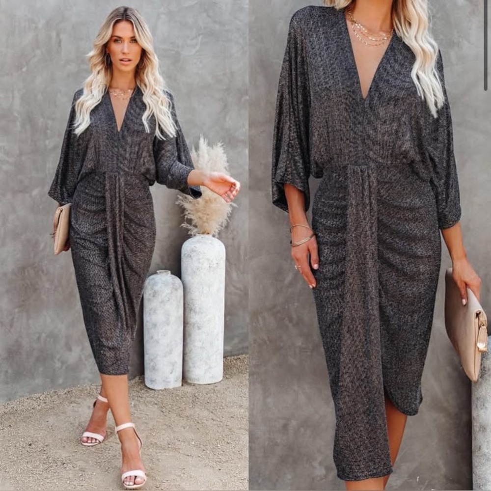 NWOT - VICI “Looking Forward” Metallic Dress - XS